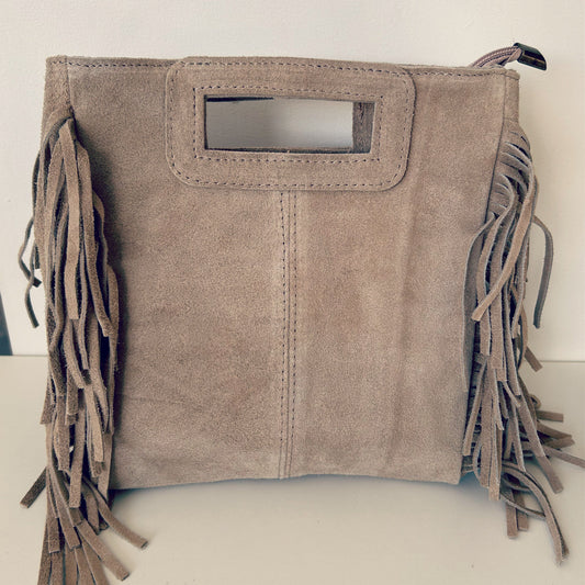 Sac à main à franges - Beige