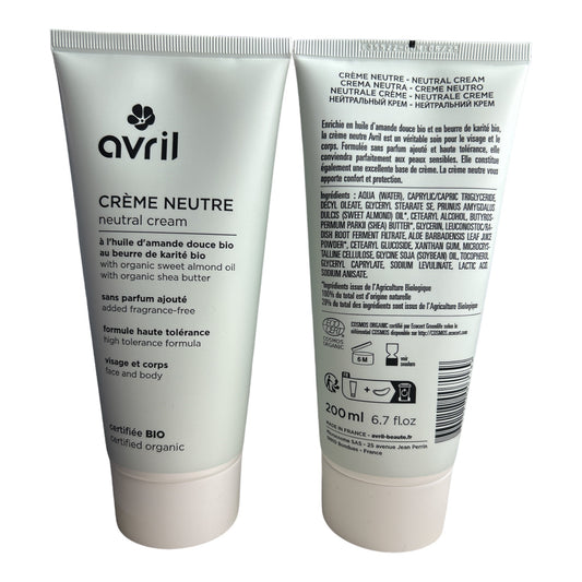 Crème neutre visage et corps - 200 ml - Avril