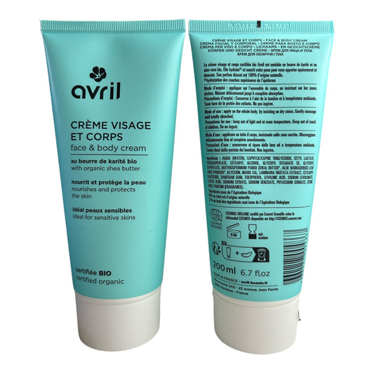 Crème visage et corps - 200 ml - Avril