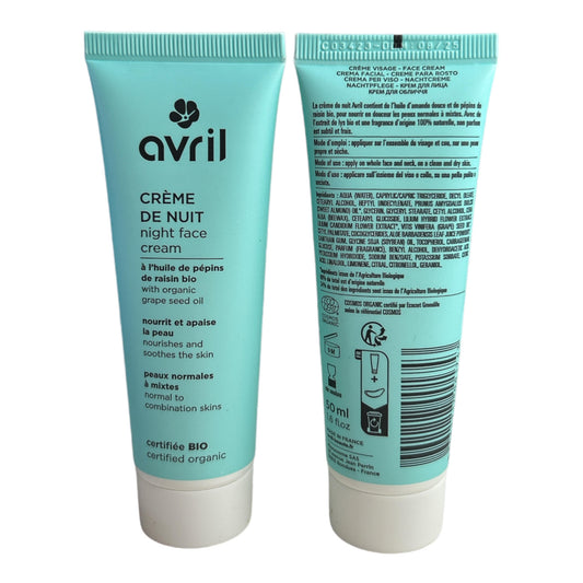 Crème de nuit- 50 ml - Avril