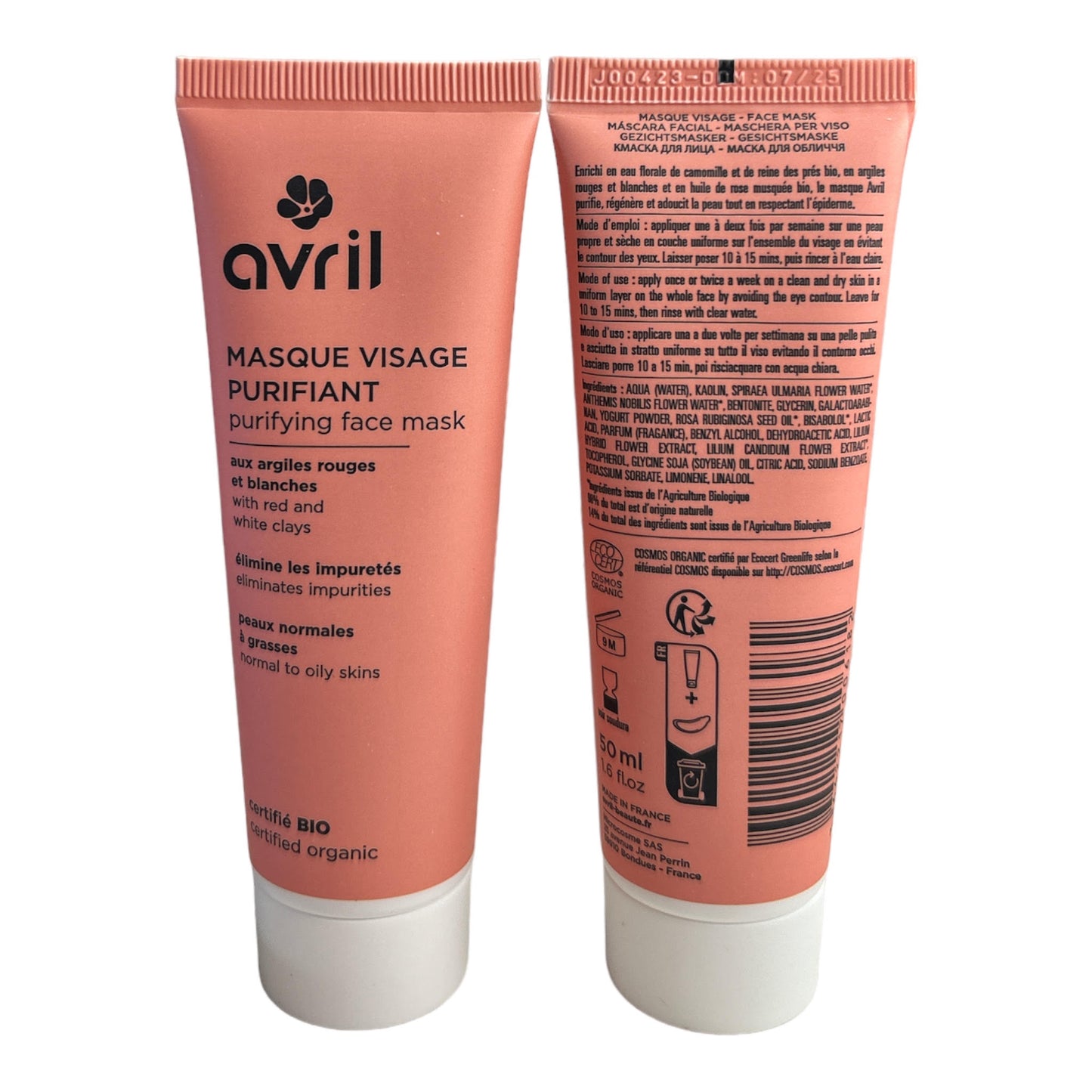 Masque visage purifiant - 50 ml - Avril